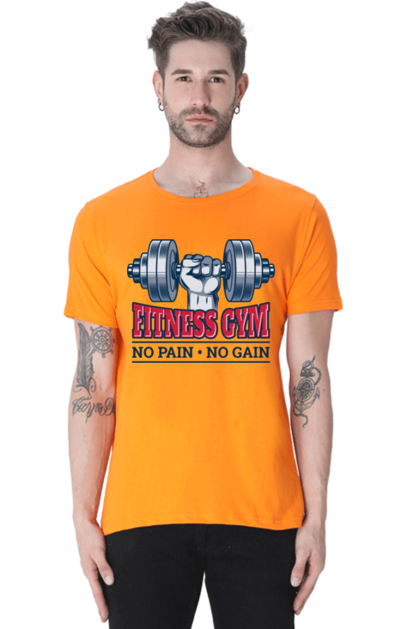 Gym lover half sleeve T-shirt - Image 2